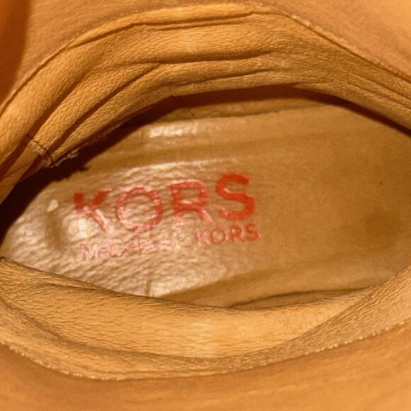 KORS Michael Kors Flat Tan Suede Pull-On Knee-High Boots Sz 6 - Picture 4 of 12